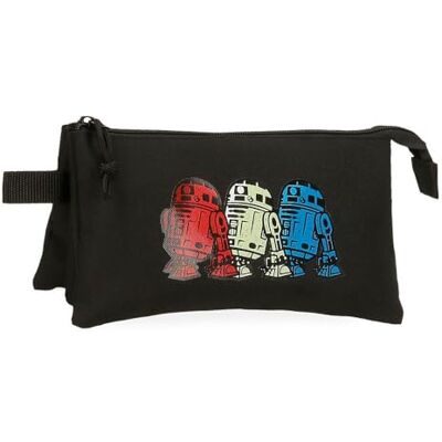 Star Wars Joumma R2D2 Triple Black 22 x 12 x 5 cm polyester 1,32 L, svart, Talla única, Trefaldigt fodral Star Wars Joumma R2D2 Triple Black 22 x 12 x 5 cm polyester 1,32 L, svart, Talla única, Trefaldigt fodral