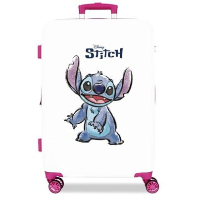 Disney Bedårande Stitch Moods ABS Hard Kabinväska Sido-Kombinationslås 4 Dubbla Hjul Bagage Hand, Glad, Maleta mediana, medium resväska Disney Bedårande Stitch Moods ABS Hard Kabinväska Sido-Kombinationslås 4 Dubbla Hjul Bagage Hand, Glad, Maleta mediana, medium resväska