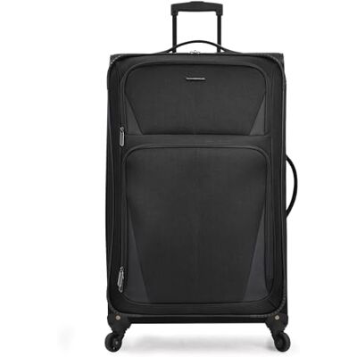 U.S. Traveler USA Traveler Aviron Bay expanderbart mjukt bagage med spinner-hjul, Svart, 76.20 cm, Aviron Bay expanderbart softside bagage med spinner-hjul U.S. Traveler USA Traveler Aviron Bay expanderbart mjukt bagage med spinner-hjul, Svart, 76.20 cm, Aviron Bay expanderbart softside bagage med spinner-hjul