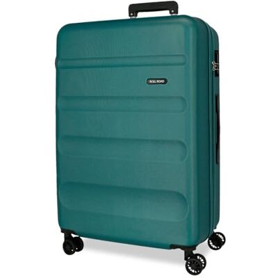ROLL ROAD Flexibel resväska tillverkad av ABS, ett material, sidokombinationslås med 4 dubbla hjul, handbagage, bekväm insida med ett fack, grön, Talla única, medium resväska ROLL ROAD Flexibel resväska tillverkad av ABS, ett material, sidokombinationslås med 4 dubbla hjul, handbagage, bekväm insida med ett fack, grön, Talla única, medium resväska