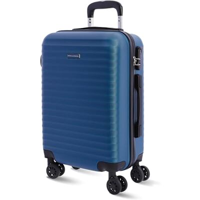 DON ALGODON Kabinväska med Robust Vagn 55x40x20 cm Blå Iris Resväskor Ryanair Flygplansbagage med 4 360° Hjul och Lås DON ALGODON Kabinväska med Robust Vagn 55x40x20 cm Blå Iris Resväskor Ryanair Flygplansbagage med 4 360° Hjul och Lås