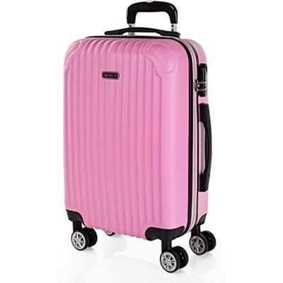 ITACA Kabinväska, Handbagage, 55x40x20, Lätt Vikt Och 4 Hjul Stilren Trolley Med Och Hårda Skalet För Säker Och Smidig Resa, Kompatibel med Ryanair, Rosa ITACA Kabinväska, Handbagage, 55x40x20, Lätt Vikt Och 4 Hjul Stilren Trolley Med Och Hårda Skalet För Säker Och Smidig Resa, Kompatibel med Ryanair, Rosa