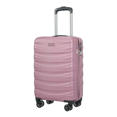PUCCINI Polykarbonat resväska Valencia hårt skal vagn lätt resväska med tvillinghjul, ROSA, M, M PUCCINI Polykarbonat resväska Valencia hårt skal vagn lätt resväska med tvillinghjul, ROSA, M, M