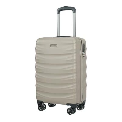 PUCCINI Polykarbonat resväska Valencia hårt skal handbagage vagn lätt resväska med tvillinghjul M-L-XL, Champagneglas, M, handbagage PUCCINI Polykarbonat resväska Valencia hårt skal handbagage vagn lätt resväska med tvillinghjul M-L-XL, Champagneglas, M, handbagage