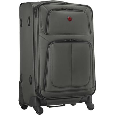 WENGER Sion mjukt skalfodral, vagn, utbyggbar, kvinnor och män, resor semester, GRÅ, M, Softside utdragbar rullväska WENGER Sion mjukt skalfodral, vagn, utbyggbar, kvinnor och män, resor semester, GRÅ, M, Softside utdragbar rullväska