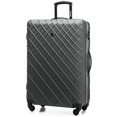 WITTCHEN Resväska Handbagage Kabinväska Hårdfodral i ABS med 4 svänkbara hjul Kombinationslås Teleskopiskt handtag Classic Line Storlek L Svart WITTCHEN Resväska Handbagage Kabinväska Hårdfodral i ABS med 4 svänkbara hjul Kombinationslås Teleskopiskt handtag Classic Line Storlek L Svart