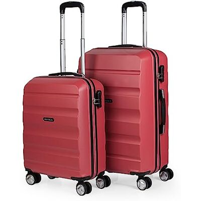 ITACA Set med 2 rigid travel resväskor 4 hjul vagn 55/67/77 cm ABS. Resistenta oc ITACA Set med 2 rigid travel resväskor 4 hjul vagn 55/67/77 cm ABS. Resistenta oc