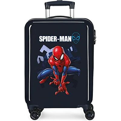 Marvel Spiderman Action kabinväska blå 37 x 55 x 20 cm hårt skal ABS kombinationslås 34 L 2,6 kg 4 dubbelhjul handbagage, blå, Cabina, barnmode Marvel Spiderman Action kabinväska blå 37 x 55 x 20 cm hårt skal ABS kombinationslås 34 L 2,6 kg 4 dubbelhjul handbagage, blå, Cabina, barnmode