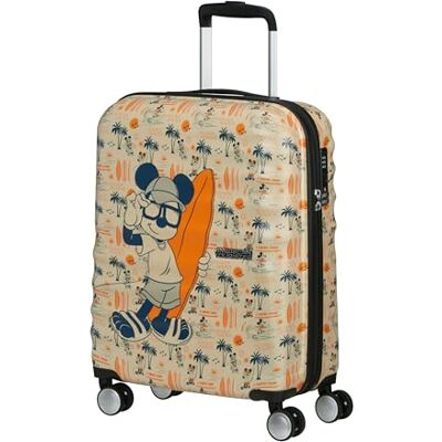 American Tourister Wavebreaker Disney Spinner kabinväska, 55 cm Mickey Super Surfer, hård väska, 55H x 40W x 20D cm, 36 L, 2.6 kg, med TSA-lås och U-format dragkedjefack American Tourister Wavebreaker Disney Spinner kabinväska, 55 cm Mickey Super Surfer, hård väska, 55H x 40W x 20D cm, 36 L, 2.6 kg, med TSA-lås och U-format dragkedjefack