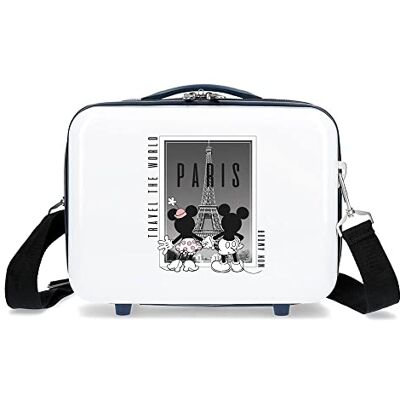 Disney Mickey och Minnie Travel World Paris Anpassningsbar Nödvändig Vit 29x21x15 cms Styv ABS 9,14L 0,8 kg, Vit, Talla única, anpassningsbar necessär Disney Mickey och Minnie Travel World Paris Anpassningsbar Nödvändig Vit 29x21x15 cms Styv ABS 9,14L 0,8 kg, Vit, Talla única, anpassningsbar necessär