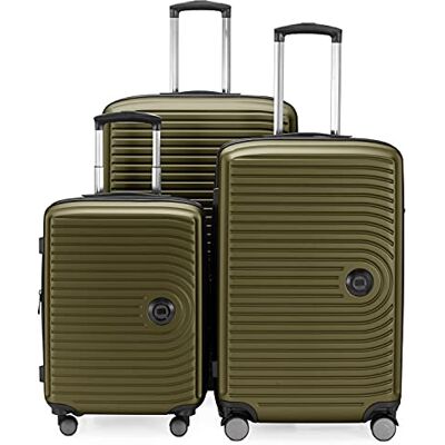 Hauptstadtkoffer Mitte 3-delat kofferset, kabinväska 55 cm, medelstor väska 68 cm och stor resväska 77 cm, ABS-hårdskal, TSA, avokadogrön Hauptstadtkoffer Mitte 3-delat kofferset, kabinväska 55 cm, medelstor väska 68 cm och stor resväska 77 cm, ABS-hårdskal, TSA, avokadogrön