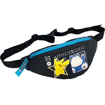 CYPBRANDS CyP Brands- Pokémon midjeväska, Geo, budväska, svart, unisex, officiell produkt CYPBRANDS CyP Brands- Pokémon midjeväska, Geo, budväska, svart, unisex, officiell produkt