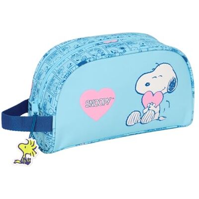 safta SNOOPY LOVE Stor sminkväska för barn, barnväska, anpassningsbar till vagn, perfekt för barn i åldrarna 5 till 14 år, bekväm och mångsidig, kvalitet och styrka, 26 x 16 x 9 cm, Ljusblå, M, tillfällig safta SNOOPY LOVE Stor sminkväska för barn, barnväska, anpassningsbar till vagn, perfekt för barn i åldrarna 5 till 14 år, bekväm och mångsidig, kvalitet och styrka, 26 x 16 x 9 cm, Ljusblå, M, tillfällig