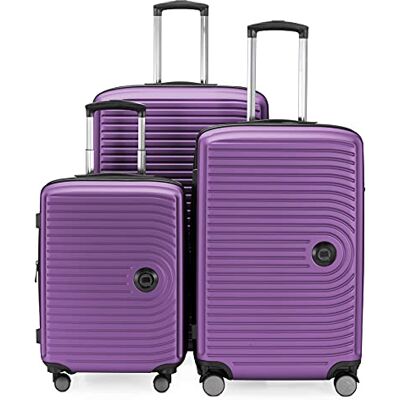 Hauptstadtkoffer Mitte 3-delat kofferset, kabinväska 55 cm, medelstor väska 68 cm och stor resväska 77 cm, ABS-hårdskal, TSA, lila Hauptstadtkoffer Mitte 3-delat kofferset, kabinväska 55 cm, medelstor väska 68 cm och stor resväska 77 cm, ABS-hårdskal, TSA, lila