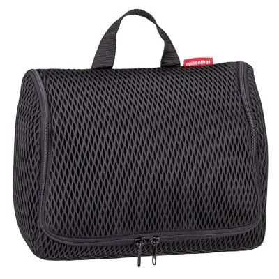 reisenthel toiletbag XL praktisk necessär med krokar, vattenavvisande material, Mesh svart, 28 cm, Sminkväska reisenthel toiletbag XL praktisk necessär med krokar, vattenavvisande material, Mesh svart, 28 cm, Sminkväska