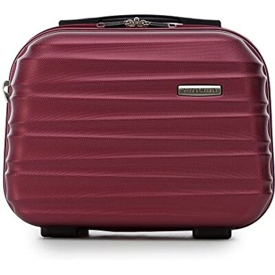 WITTCHEN GROOVE Line Kosmetikaväska Resekosmetikaväska Hårda fodral med ABS-hölje Bekvämt handtag, axelrem 30 x 34 x 16 cm Vinröd SAS/Ryanair/Norwegian/Wizz Air/BRA/Sunclass Airliness WITTCHEN GROOVE Line Kosmetikaväska Resekosmetikaväska Hårda fodral med ABS-hölje Bekvämt handtag, axelrem 30 x 34 x 16 cm Vinröd SAS/Ryanair/Norwegian/Wizz Air/BRA/Sunclass Airliness