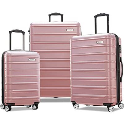 Samsonite Omni 2 hårt expanderbart bagage med spinner-hjul., Rosa guld, 3-Piece Set (CO/MED/LG) Samsonite Omni 2 hårt expanderbart bagage med spinner-hjul., Rosa guld, 3-Piece Set (CO/MED/LG)