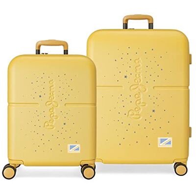 Pepe Jeans Jane väskset, 48 x 70 x 28 cm, GUL, 48x70x28 cms, resväska set Pepe Jeans Jane väskset, 48 x 70 x 28 cm, GUL, 48x70x28 cms, resväska set