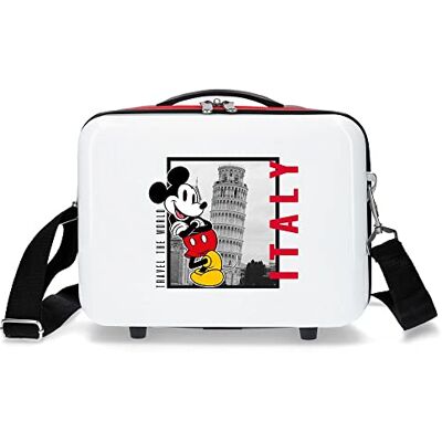 Disney Mickey och Minnie Travel World Italy Adaptivt behov Vit 29x21x15 cms Stelt ABS 9,14L 0,8 kg, Vit, Talla única, anpassningsbar necessär Disney Mickey och Minnie Travel World Italy Adaptivt behov Vit 29x21x15 cms Stelt ABS 9,14L 0,8 kg, Vit, Talla única, anpassningsbar necessär