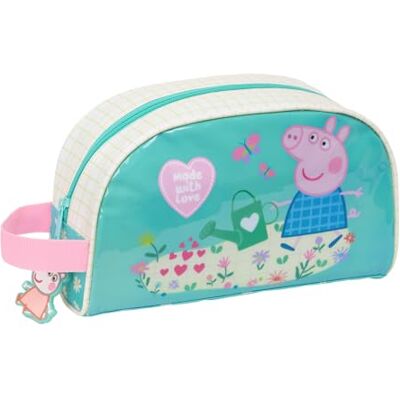 safta PEPPA PIG PRETTY FLOWERS Stor sminkväska för barn, barnväska, anpassningsbar till vagn, perfekt för barn i åldrarna 5 till 14 år, bekväm och mångsidig, kvalitet och styrka, 26 x 16 x 9 cm, safta PEPPA PIG PRETTY FLOWERS Stor sminkväska för barn, barnväska, anpassningsbar till vagn, perfekt för barn i åldrarna 5 till 14 år, bekväm och mångsidig, kvalitet och styrka, 26 x 16 x 9 cm,