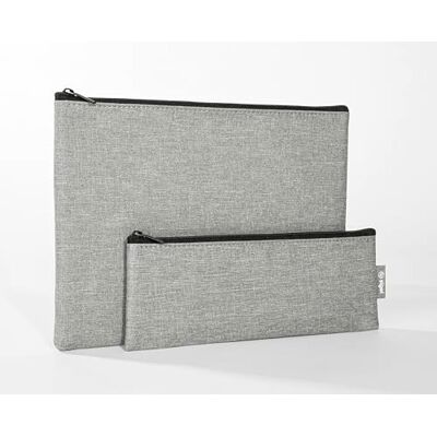 Sigel BA520 Väskorganiserings-set – återvunnen polyeten (RPET), syntetisk filt – ljusgrå – 25 x 18 x 1 cm/22 x 8 x 1 cm Sigel BA520 Väskorganiserings-set – återvunnen polyeten (RPET), syntetisk filt – ljusgrå – 25 x 18 x 1 cm/22 x 8 x 1 cm