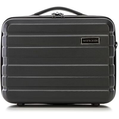 WITTCHEN COMODO Line Cosmetic Bagage Toalettväska Damväska Resväska Vanity Case Bärbar Styv ABS Toalettväska Avtagbar axelrem Storlek XS Svart WITTCHEN COMODO Line Cosmetic Bagage Toalettväska Damväska Resväska Vanity Case Bärbar Styv ABS Toalettväska Avtagbar axelrem Storlek XS Svart