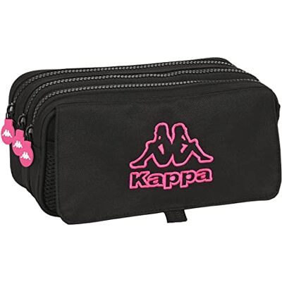 safta KAPPA Triple Big Portatodo Barnfodral, Barnfall, Perfekt för barn 5-14 år, Bekväm och mångsidig, Kvalitet och styrka, 21,5x8x10 cm, Färg Svart, Svart, Estándar, tillfällig safta KAPPA Triple Big Portatodo Barnfodral, Barnfall, Perfekt för barn 5-14 år, Bekväm och mångsidig, Kvalitet och styrka, 21,5x8x10 cm, Färg Svart, Svart, Estándar, tillfällig
