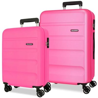 ROLL ROAD Flex Resväska Set Rosa 55/65 cm Styv 5,8 kg Sidokombinationslås ABS 5,8 kg 91 L Handbagage, Rosa, Talla única, Bagageset ROLL ROAD Flex Resväska Set Rosa 55/65 cm Styv 5,8 kg Sidokombinationslås ABS 5,8 kg 91 L Handbagage, Rosa, Talla única, Bagageset