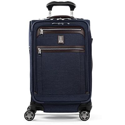 Travelpro Platinum Elite Softside Expandable Carry on Luggage, 8 Wheel Spinner Suitcase, USB Port, Suiter, Men and Women, True Navy Blue, Carry On 21-Inch Travelpro Platinum Elite Softside Expandable Carry on Luggage, 8 Wheel Spinner Suitcase, USB Port, Suiter, Men and Women, True Navy Blue, Carry On 21-Inch