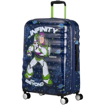 American Tourister Wavebreaker Disney Spinner incheckningsväska, 77 cm Buzz Lightyear, hård väska, 77H x 52W x 29D cm, 96 L, 4.2 kg, med TSA-lås och U-format dragkedjefack American Tourister Wavebreaker Disney Spinner incheckningsväska, 77 cm Buzz Lightyear, hård väska, 77H x 52W x 29D cm, 96 L, 4.2 kg, med TSA-lås och U-format dragkedjefack