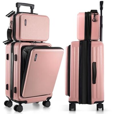 TRAVELARIM Expanderbart 56 cm handbagage, Rosa, 22 Inch, Modern TRAVELARIM Expanderbart 56 cm handbagage, Rosa, 22 Inch, Modern