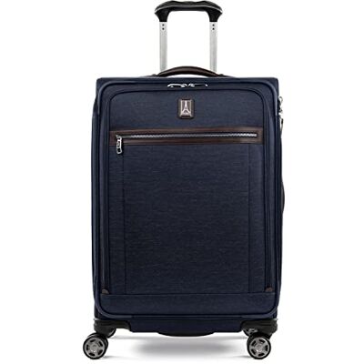 Travelpro Platinum Elite expanderbar spinner-hjul med softside, True Navy Blue, Checked-Medium 25-Inch, Platinum Elite softside expanderbart spinner-hjulbagage Travelpro Platinum Elite expanderbar spinner-hjul med softside, True Navy Blue, Checked-Medium 25-Inch, Platinum Elite softside expanderbart spinner-hjulbagage