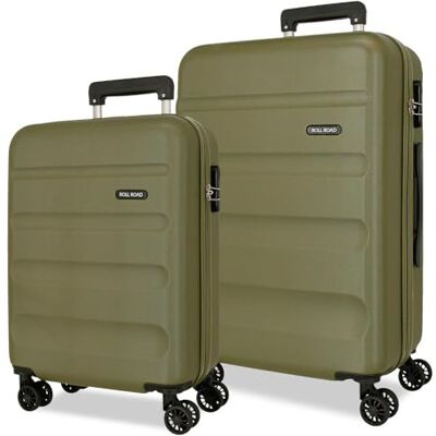 ROLL ROAD Flex Resväska Set Grön 55/65 cm Styv 5,8 kg Sidokombinationslås ABS 5,8 kg 91 L Handbagage, grön, Talla única, Bagageset ROLL ROAD Flex Resväska Set Grön 55/65 cm Styv 5,8 kg Sidokombinationslås ABS 5,8 kg 91 L Handbagage, grön, Talla única, Bagageset