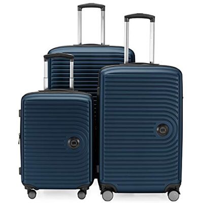 Hauptstadtkoffer Mitte Zestaw 3 walizek, kabinowa 55 cm, średnia 68 cm i duża 77 cm, twarda skorupa ABS, TSA, granatowy Hauptstadtkoffer Mitte Zestaw 3 walizek, kabinowa 55 cm, średnia 68 cm i duża 77 cm, twarda skorupa ABS, TSA, granatowy