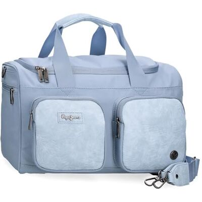 Pepe Jeans Jana resväska blå 40 x 25 x 20 cm polyester med detaljer i konstläder av Joumma Bags, Blå, Talla única, resväska Pepe Jeans Jana resväska blå 40 x 25 x 20 cm polyester med detaljer i konstläder av Joumma Bags, Blå, Talla única, resväska