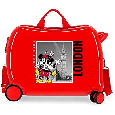 Disney Mickey och Minnie Travel The World London Barnväska Röd 50x39x20 cms Stelt ABS Kombinationslås Sidan 34L 1,8 kg 4 Hjul Bagage Hand, Röd, Talla única, barnresväska Disney Mickey och Minnie Travel The World London Barnväska Röd 50x39x20 cms Stelt ABS Kombinationslås Sidan 34L 1,8 kg 4 Hjul Bagage Hand, Röd, Talla única, barnresväska