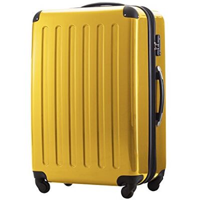 Hauptstadtkoffer ALEX Expanderbar hårdskalväska 75 cm (119 l) med TSA-lås, robust trolley-resväska med 4 dubbelhjul, gul Hauptstadtkoffer ALEX Expanderbar hårdskalväska 75 cm (119 l) med TSA-lås, robust trolley-resväska med 4 dubbelhjul, gul