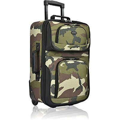 U.S. Traveler USA Traveler Rio robust tyg expanderbart handbagage set, Kamouflage, Single, Lätt mjuk sidoväska, rullande 50,8 cm handbagage U.S. Traveler USA Traveler Rio robust tyg expanderbart handbagage set, Kamouflage, Single, Lätt mjuk sidoväska, rullande 50,8 cm handbagage