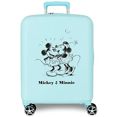 Disney Musse och Mimmi Travel Cabin Suitcase, vit, 38 x 55 x 20 cm, Rigid ABS sidokombinationslås, 34L, 2 kg, 4 dubbla hjul, handbagage. Joumma väskor, Blå, Talla única, Kabinväska Disney Musse och Mimmi Travel Cabin Suitcase, vit, 38 x 55 x 20 cm, Rigid ABS sidokombinationslås, 34L, 2 kg, 4 dubbla hjul, handbagage. Joumma väskor, Blå, Talla única, Kabinväska