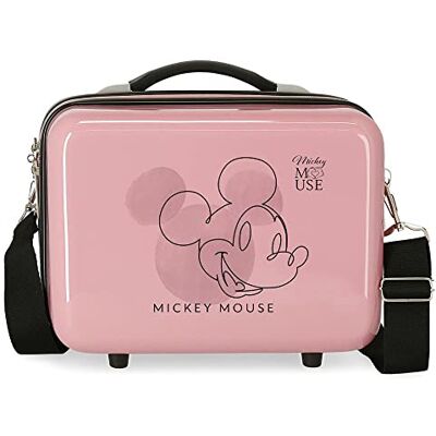 Disney Musse Outline toalettväska, anpassningsbar, med axelväska, rosa, 29 x 21 x 15 cm, styv, ABS 9,14 l Disney Musse Outline toalettväska, anpassningsbar, med axelväska, rosa, 29 x 21 x 15 cm, styv, ABS 9,14 l