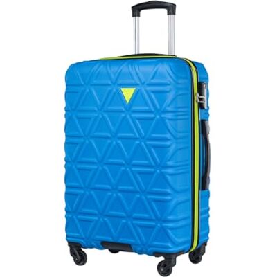 PUCCINI California resväska med hårt skal handbagage vagn lätt resväska med 4 hjul M-L-XL, blå, L, Medium resväska PUCCINI California resväska med hårt skal handbagage vagn lätt resväska med 4 hjul M-L-XL, blå, L, Medium resväska