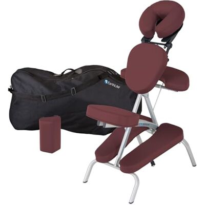EarthLite Bärbar massagestol paket VORTEX – bärbar, kompakt, stark och lätt inkl. Bärfodral, Sternum Pad & Rem (15 lbs) Approx W46cm x L70cm x H127cm, H58.5cm x L81.5cm x D37cm Vinröd EarthLite Bärbar massagestol paket VORTEX – bärbar, kompakt, stark och lätt inkl. Bärfodral, Sternum Pad & Rem (15 lbs) Approx W46cm x L70cm x H127cm, H58.5cm x L81.5cm x D37cm Vinröd