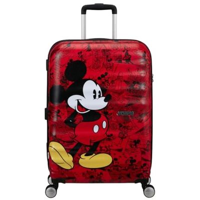 American Tourister Wavebreaker Disney Mickey Mouse Hardshell Resväska Stor (77 cm), Reseväska, TSA Lås, 4 Hjul, 96 L, 4.2 kg Mickey Comics Red American Tourister Wavebreaker Disney Mickey Mouse Hardshell Resväska Stor (77 cm), Reseväska, TSA Lås, 4 Hjul, 96 L, 4.2 kg Mickey Comics Red