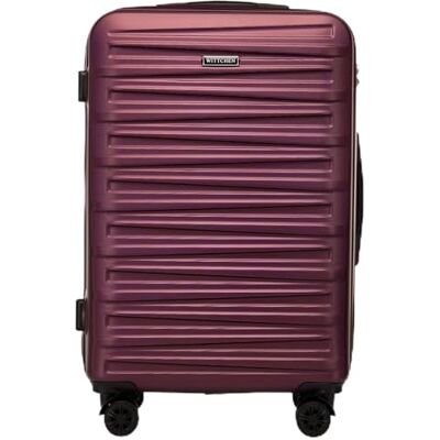 WITTCHEN Skyspeed Line Hard Shell Suitcase ABS Trolley Suitcase Combination Lock Telescopic Handle 4 Wheels, Maroon SAS/Ryanair/Norwegian/Wizz Air/BRA/Sunclass Airliness/Eurowings/Finnair WITTCHEN Skyspeed Line Hard Shell Suitcase ABS Trolley Suitcase Combination Lock Telescopic Handle 4 Wheels, Maroon SAS/Ryanair/Norwegian/Wizz Air/BRA/Sunclass Airliness/Eurowings/Finnair