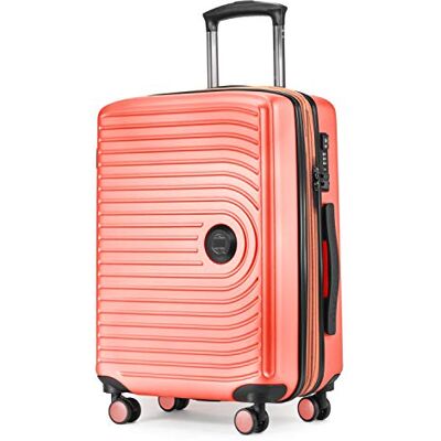 Hauptstadtkoffer Mitte Kabinväska 55x40x23, TSA, 4 hjul, resväska, hårdskalväska, trolley, handbagage, koralll Hauptstadtkoffer Mitte Kabinväska 55x40x23, TSA, 4 hjul, resväska, hårdskalväska, trolley, handbagage, koralll
