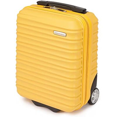 WITTCHEN GROOVE Line Kabinväska, universalväska Handbagage, liten resväska Hårda väskor med ABS-skal Teleskophandtag, 2 hjul 40 x 30 x 20 cm Gul SAS/Ryanair/Norwegian/Wizz Air WITTCHEN GROOVE Line Kabinväska, universalväska Handbagage, liten resväska Hårda väskor med ABS-skal Teleskophandtag, 2 hjul 40 x 30 x 20 cm Gul SAS/Ryanair/Norwegian/Wizz Air