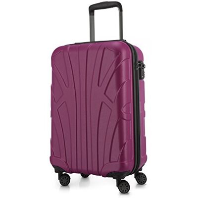 suitline Kabinväska 55 x 35 x 20 cm (34 L) ABS hård skal med TSA lås 4 dubbla hjul teleskophandtag lätt handbagage affärsresa, magenta suitline Kabinväska 55 x 35 x 20 cm (34 L) ABS hård skal med TSA lås 4 dubbla hjul teleskophandtag lätt handbagage affärsresa, magenta