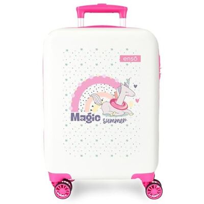 Enso Magic Summer Cabin resväska vit 33 x 50 x 20 cm hård ABS 33 l 2 kg 4 dubbla hjul bagage hand, Vit, Kabinväska Enso Magic Summer Cabin resväska vit 33 x 50 x 20 cm hård ABS 33 l 2 kg 4 dubbla hjul bagage hand, Vit, Kabinväska