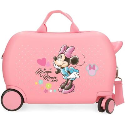 Disney Joumma väskor, Mimmi Imagine, kabinväska, resväska för barn, tillverkad av ABS, ett material, fyra flerriktade dubbla snurrhjul, sidokombinationslås., Rosa, barnresväska Disney Joumma väskor, Mimmi Imagine, kabinväska, resväska för barn, tillverkad av ABS, ett material, fyra flerriktade dubbla snurrhjul, sidokombinationslås., Rosa, barnresväska