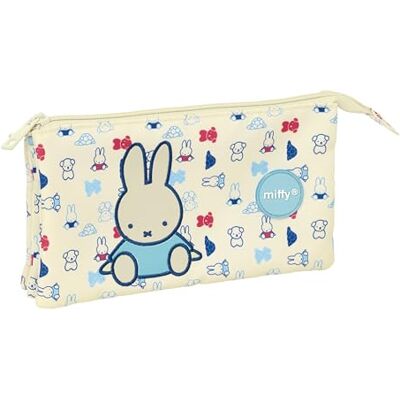 safta MIFFY BUDDY Lätt att rengöra, trefaldigt fodral, barnfodral, perfekt för skolbarn, bekväm och mångsidig, kvalitet och styrka, 22 x 3 x 12 cm, Pastell beige, M, Avslappnad safta MIFFY BUDDY Lätt att rengöra, trefaldigt fodral, barnfodral, perfekt för skolbarn, bekväm och mångsidig, kvalitet och styrka, 22 x 3 x 12 cm, Pastell beige, M, Avslappnad